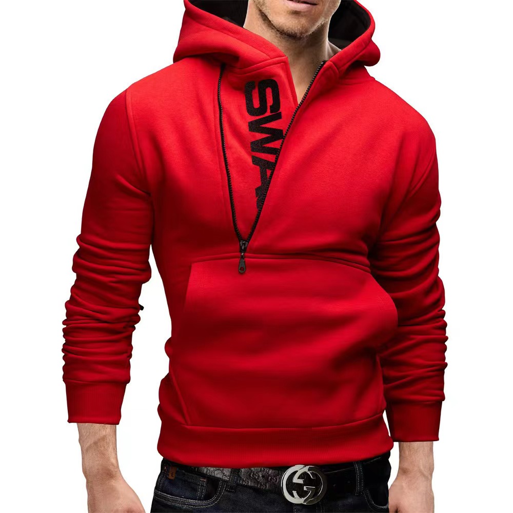 Men'S Fashion Zip Sweater - メンズカシミヤセーター,カジュアル,スリム,レタープリント,サイドジッパー,アウター,6色,秋のファッション,2024