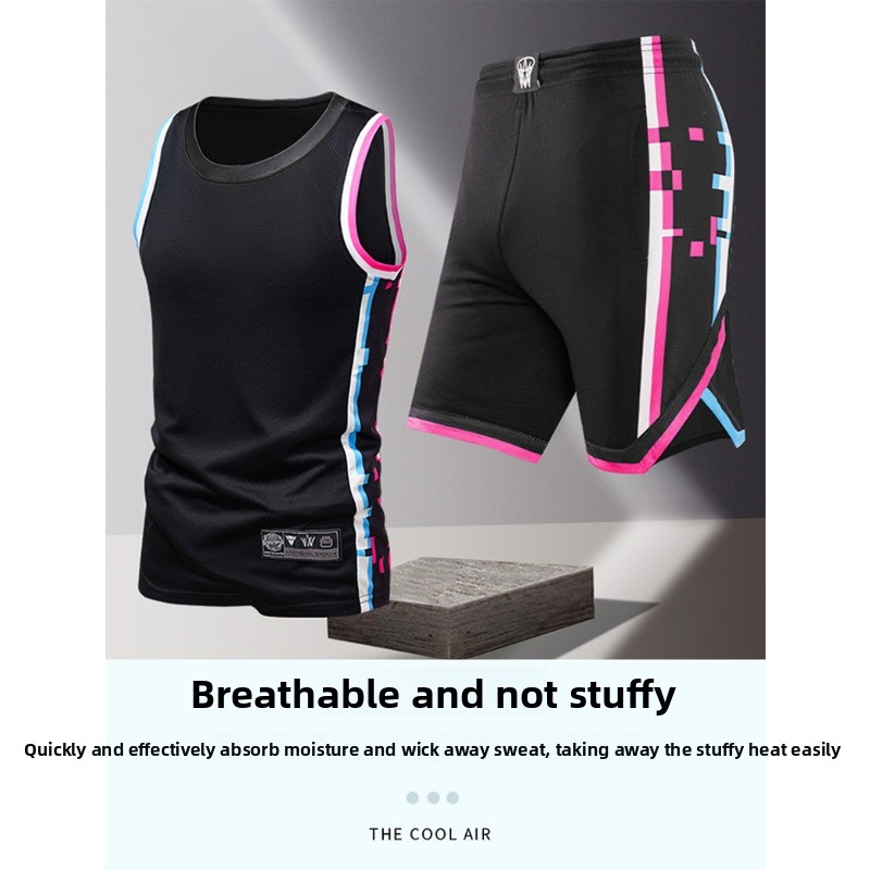 Mens Fashion Trend - 夏の日常アウトドアレジャートレンド多用途スポーツウェアメンズファッショントレンドスポーツノースリーブベスト五分丈ショーツ2点セット