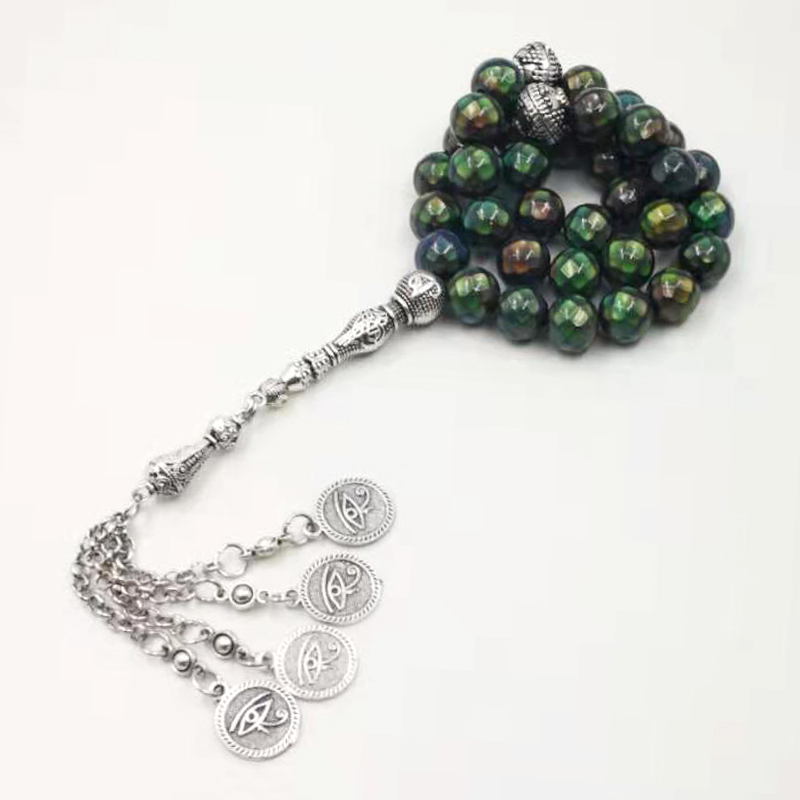 Mens Fashion Discord - Tasbih 特別温度変色ミスバハイスラム教徒の男性のギフト天然ヘマタイト 33 祈りビーズイスラム数珠