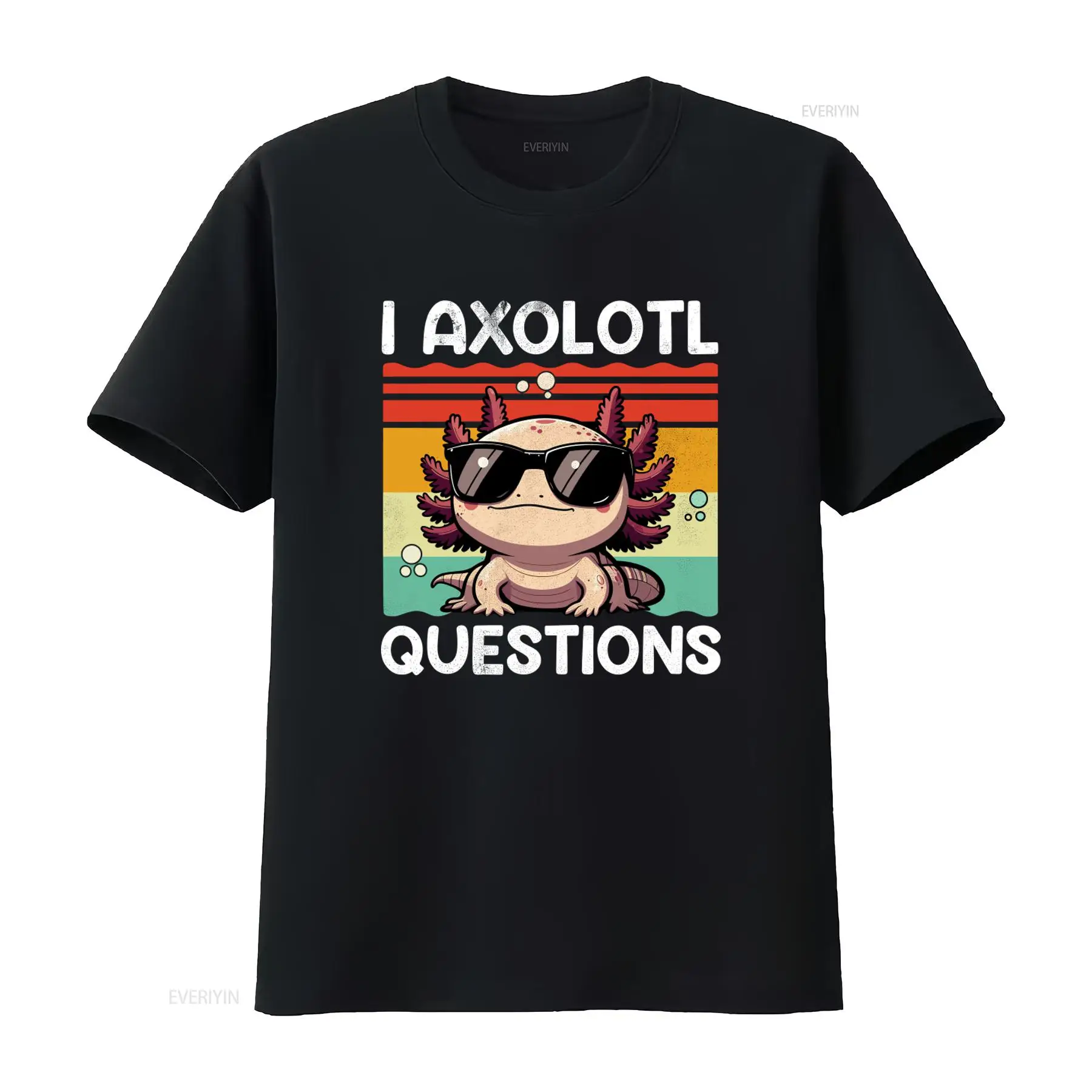 Men'S Fashion Questions - レトロヴィンテージ I Axolotl Questions Tシャツ 大人、若者、子供向け