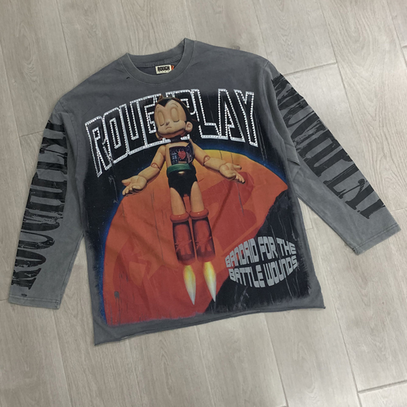 26SS 新しい高品質ストリートラッションヒップホップラフ長 - Men'S Fashion T Shirts のレビューと価格