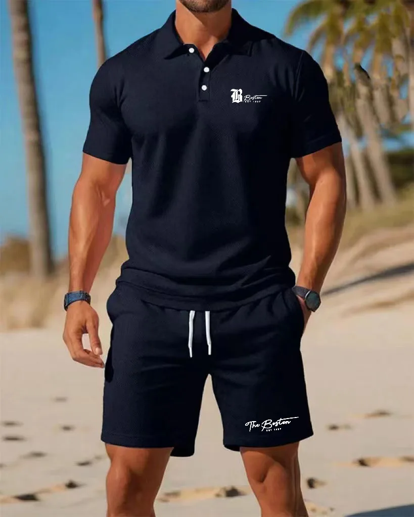 夏の新作メンズポロシャツセット カジュアルスポーティー クー - Mens Fashion Wear のレビューと価格