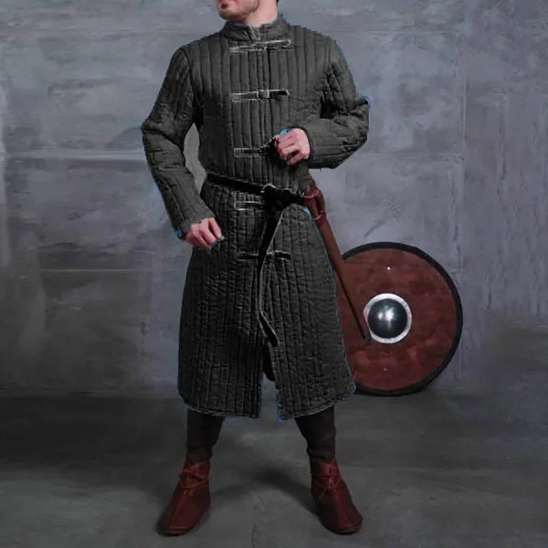 中世の戦士騎士 Larp 衣装ガンベソン ダブルット メンズ - Trench Coat Men のレビューと価格