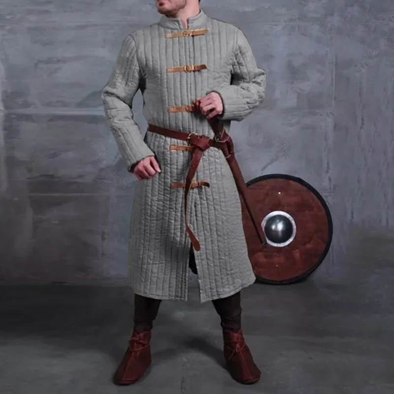 中世の戦士騎士 Larp 衣装ガンベソン ダブルット メンズ - Trench Coat Men のレビューと価格