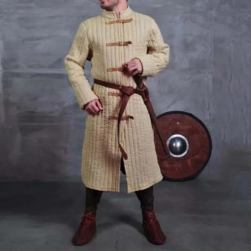 中世の戦士騎士 Larp 衣装ガンベソン ダブルット メンズ - Trench Coat Men のレビューと価格