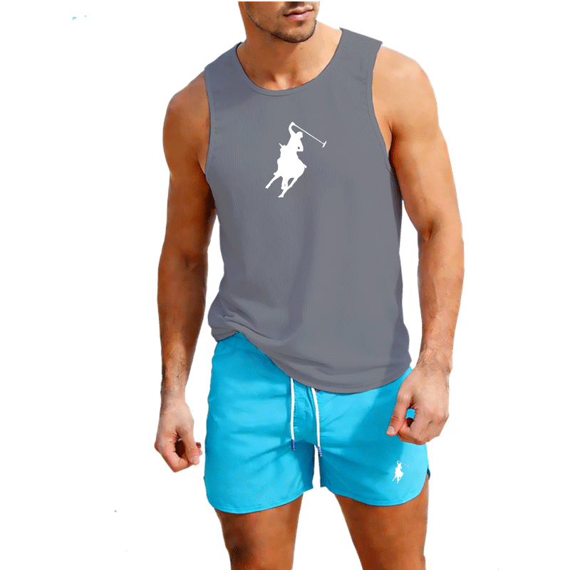 ヨーロッパメンズサマーベスト＆ショーツセット 2ピース アウ - Mens Fashion Trend のレビューと価格