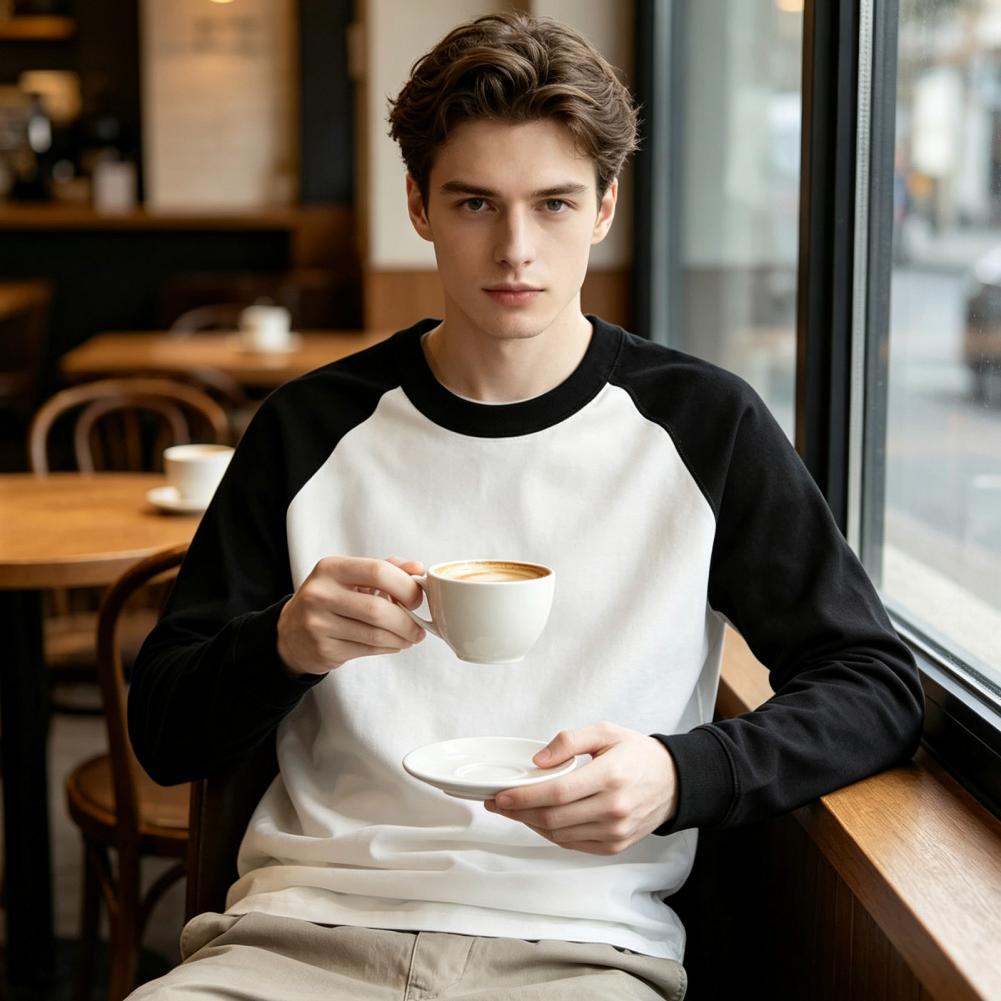 快適な肌触りのメンズ・クルーネックTシャツ。カジュアルなプル - Mens Fashion Wear のレビューと価格