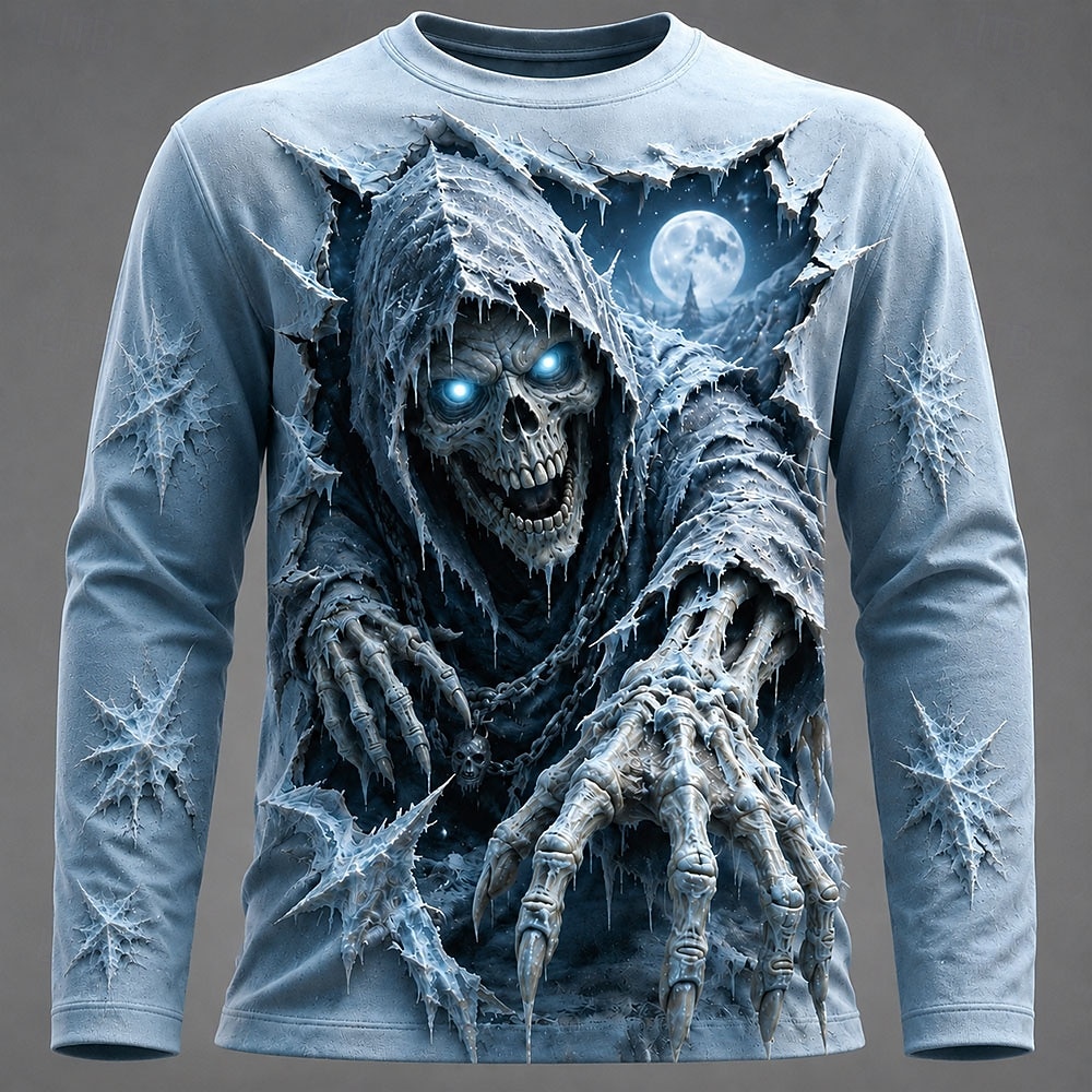 ハロウィン男性 3D グラフィックプリント長袖 Tシャツゴシ - Men'S Fashion T Shirts のレビューと価格