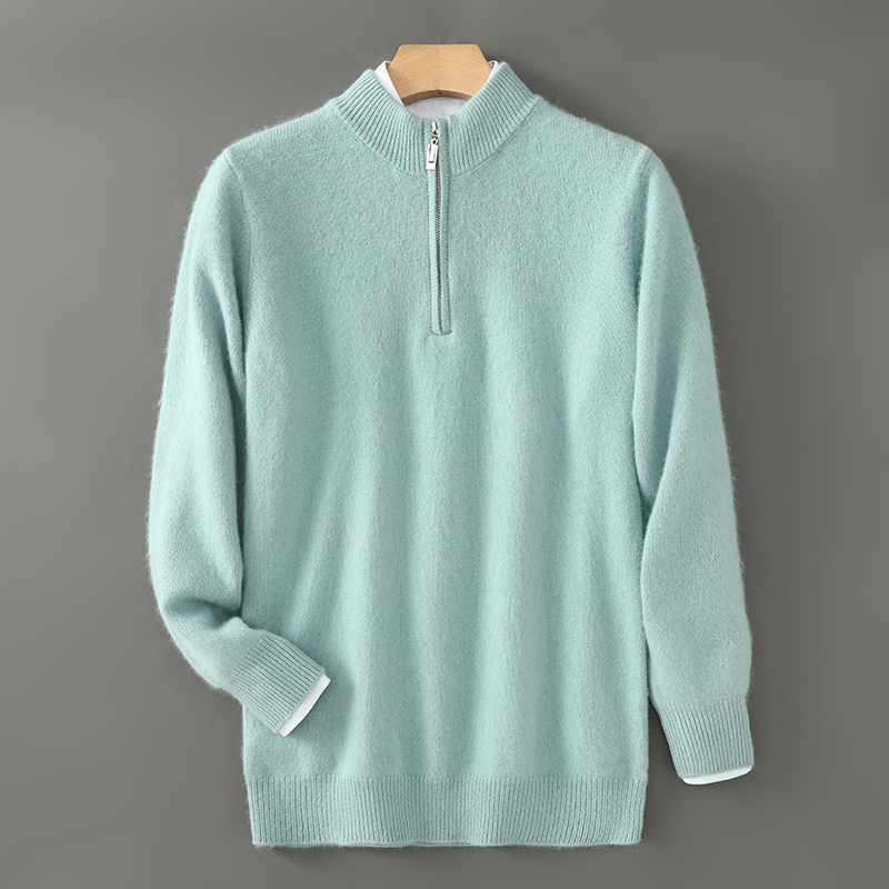 メンズハーフタートルネックセーター,ニット,カシミア,厚手, - Men'S Fashion Zip Sweater のレビューと価格
