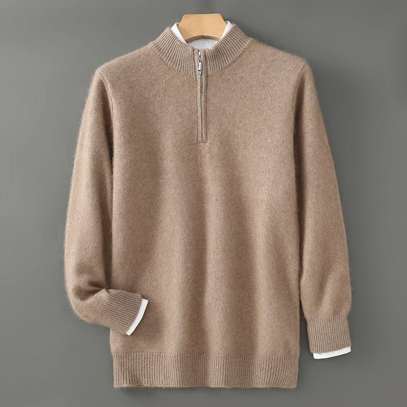 メンズハーフタートルネックセーター,ニット,カシミア,厚手, - Men'S Fashion Zip Sweater のレビューと価格
