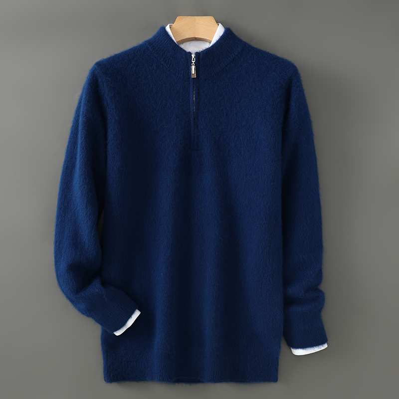 メンズハーフタートルネックセーター,ニット,カシミア,厚手, - Men'S Fashion Zip Sweater のレビューと価格