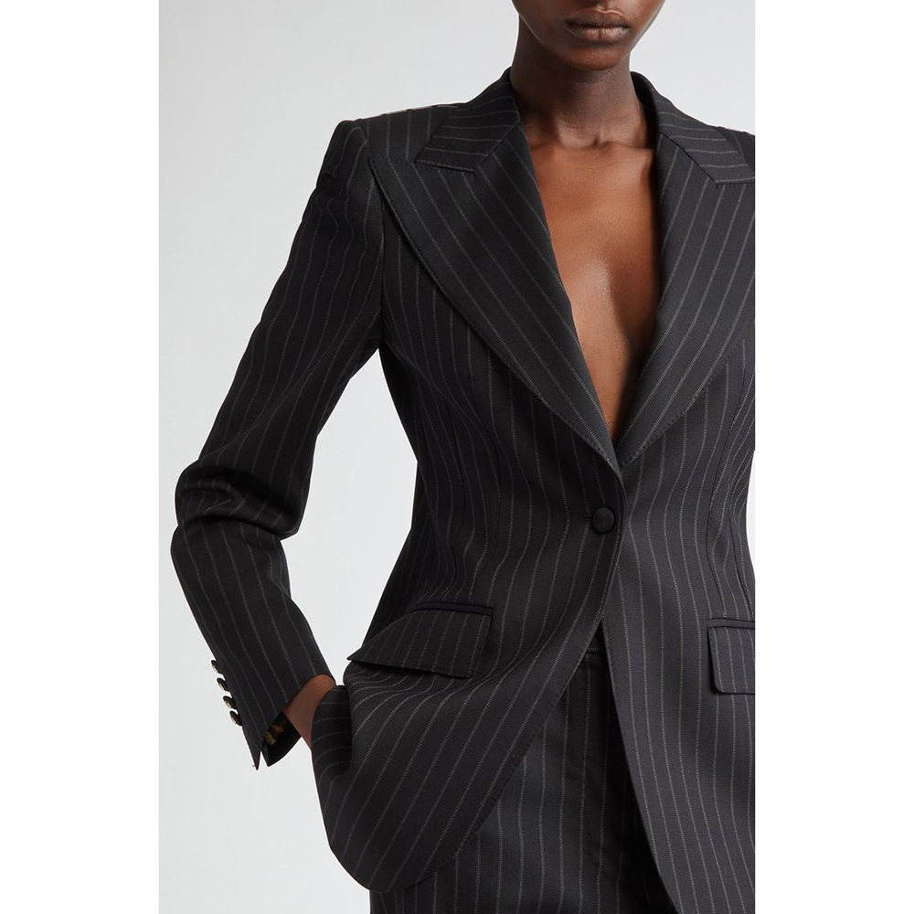 エレガントな黒のストラップ付きレディースブレザーファッション - Men'S Fashion All Black Outfit のレビューと価格