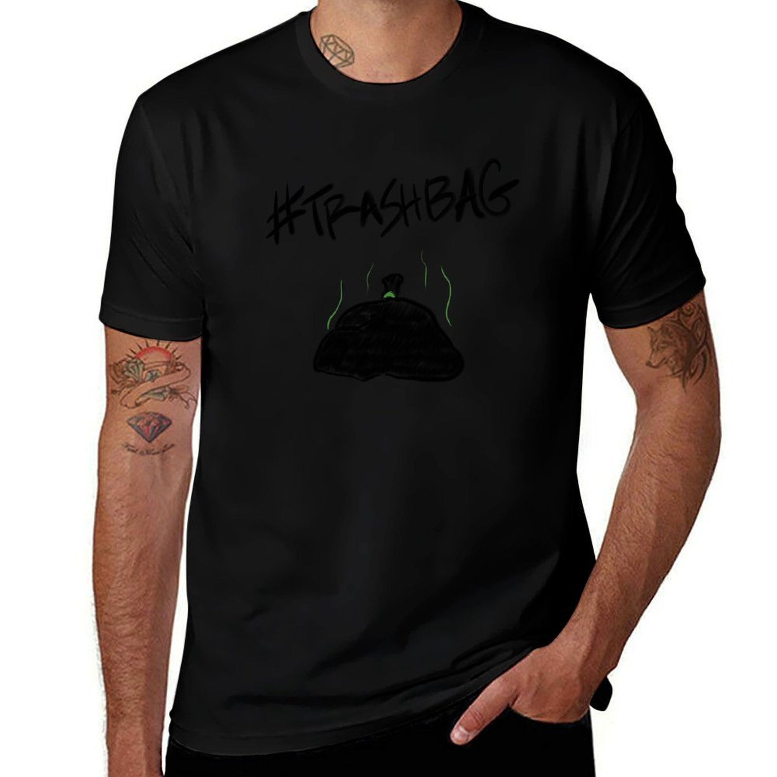 ハッシュタグ・トラッシュバッグTシャツ ファッションカジュア - Mens Fashion Hashtags のレビューと価格
