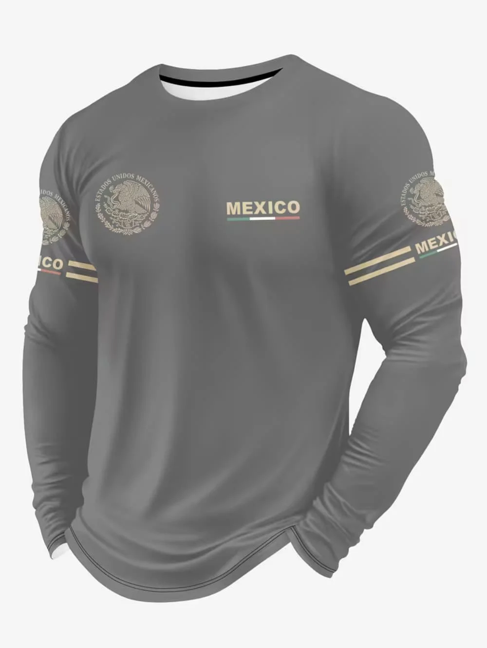 メンズメキシコイーグルプリントTシャツ、ファッショナブルで快 - Mens Fashion Wear のレビューと価格