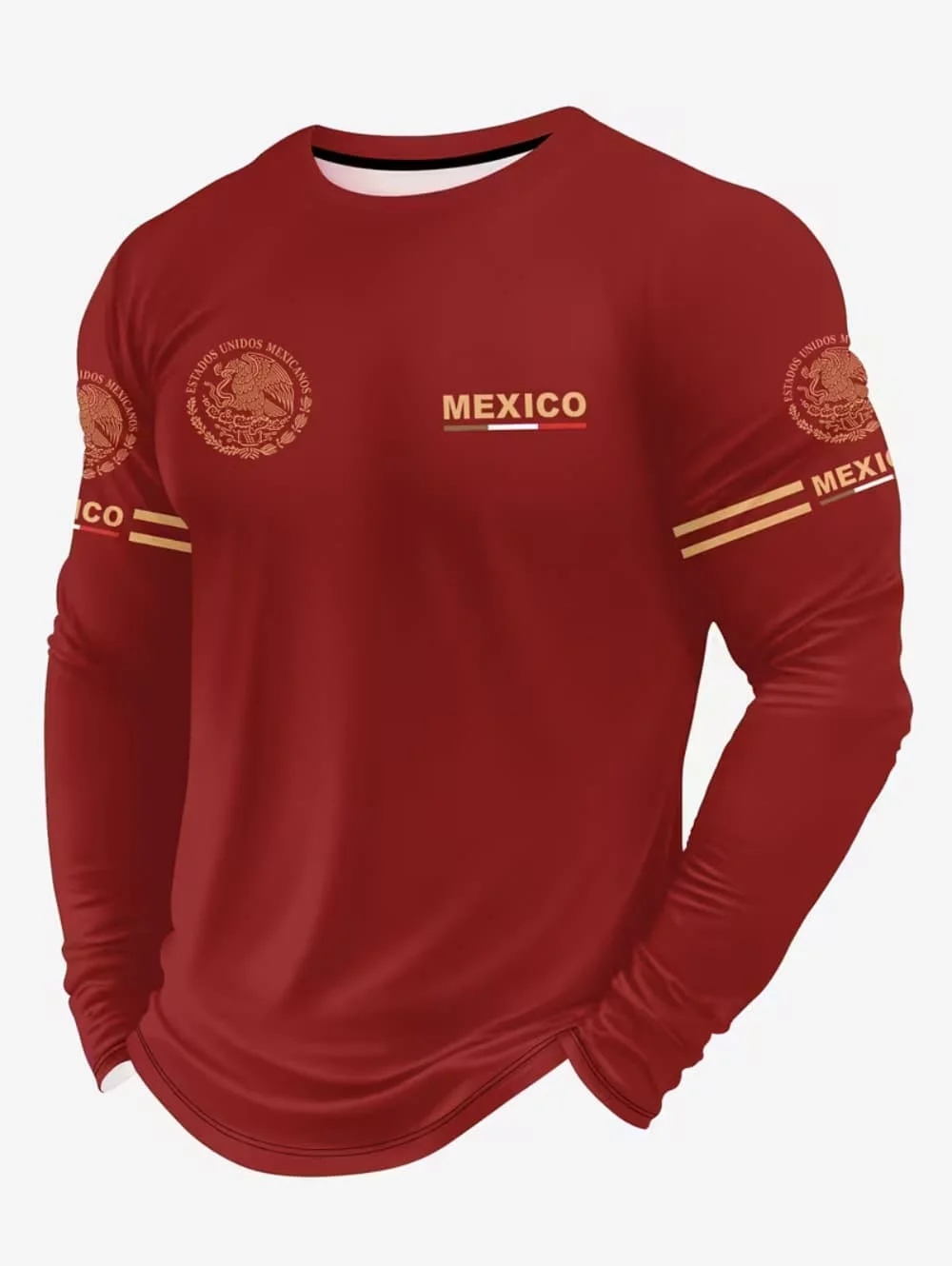 メンズメキシコイーグルプリントTシャツ、ファッショナブルで快 - Mens Fashion Wear のレビューと価格