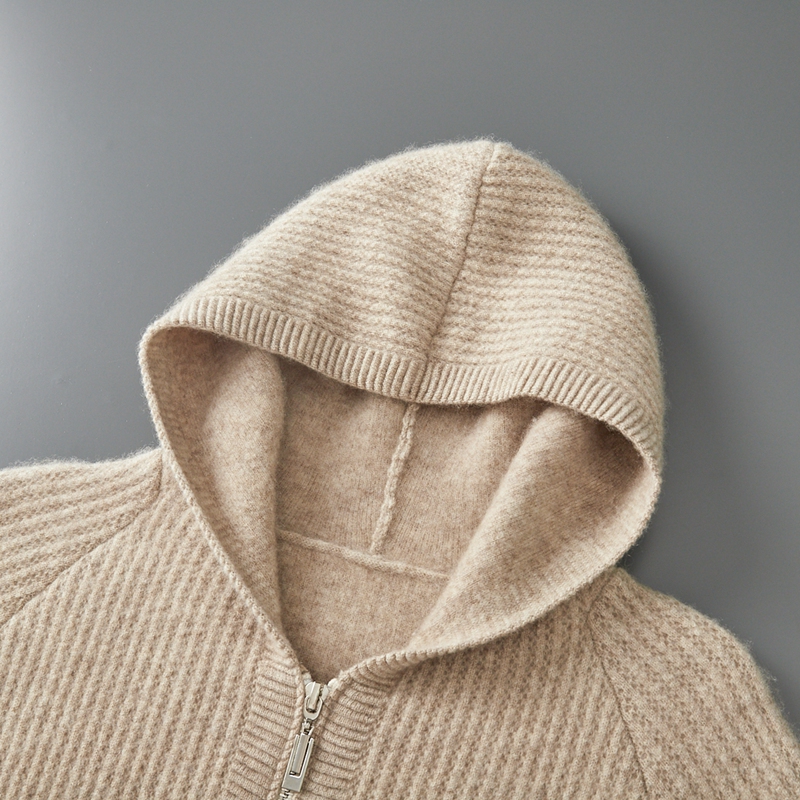 新しいメンズ厚いジッパーパーカーカーディガン100%メリノウ - Men'S Fashion Zip Sweater のレビューと価格