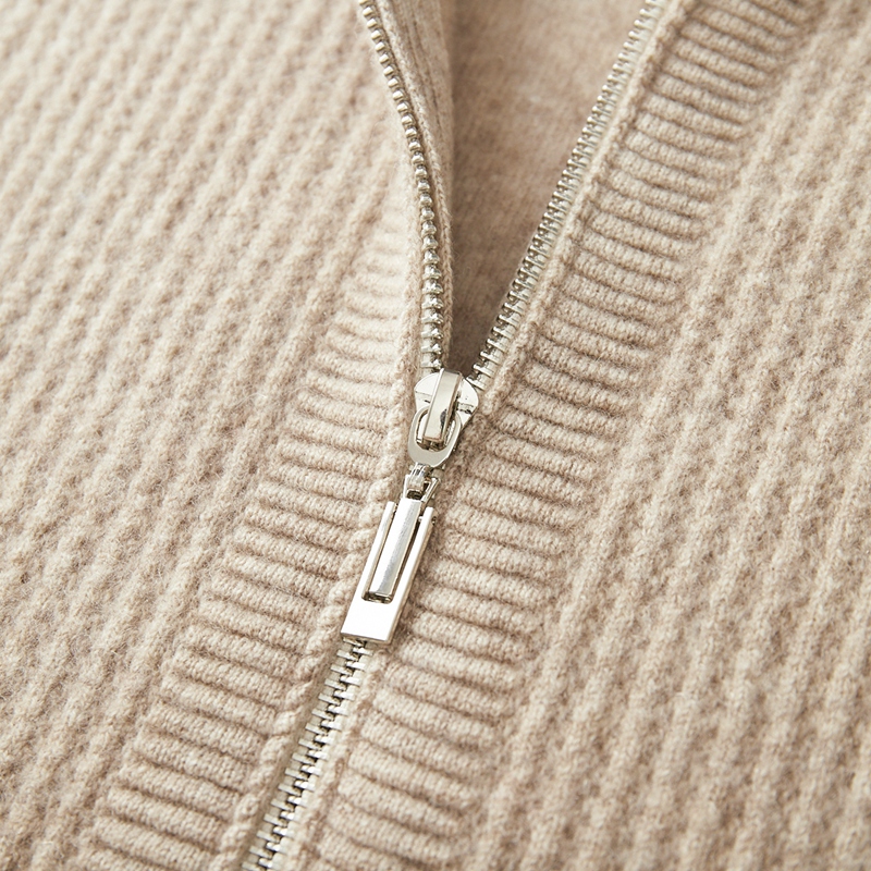 新しいメンズ厚いジッパーパーカーカーディガン100%メリノウ - Men'S Fashion Zip Sweater のレビューと価格
