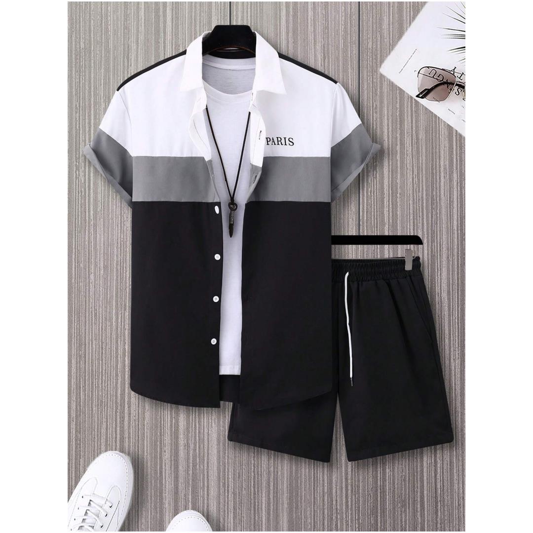 メンズファッションスーツ 青と白のパッチワークカラー シング - Mens Fashion Wear のレビューと価格