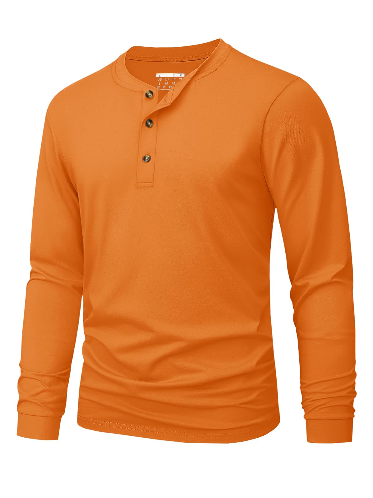 メンズヘンリー Tシャツシンプルな無地プリント長袖 Tシャツ - Mens Fashion Wear のレビューと価格