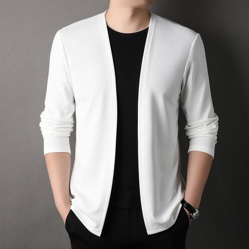 男性用韓国ニットカーディガン,スタンドカラー,スリムフィット - Men'S Fashion Zip Sweater のレビューと価格