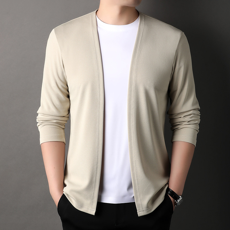 男性用韓国ニットカーディガン,スタンドカラー,スリムフィット - Men'S Fashion Zip Sweater のレビューと価格