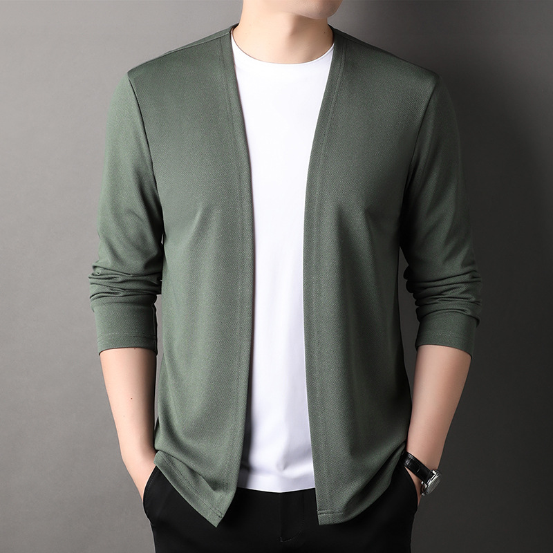 男性用韓国ニットカーディガン,スタンドカラー,スリムフィット - Men'S Fashion Zip Sweater のレビューと価格