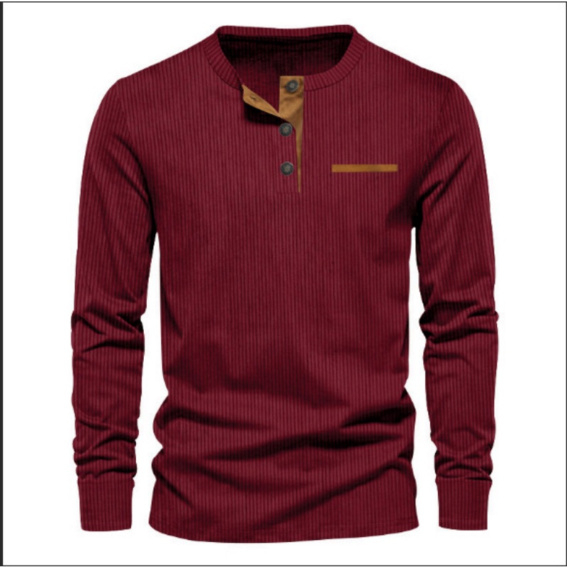メンズ コーデュロイ ヘンリーネック 長袖 Tシャツ ファッ - Mens Fashion Wear のレビューと価格