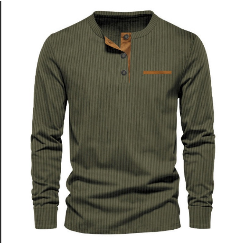 メンズ コーデュロイ ヘンリーネック 長袖 Tシャツ ファッ - Mens Fashion Wear のレビューと価格